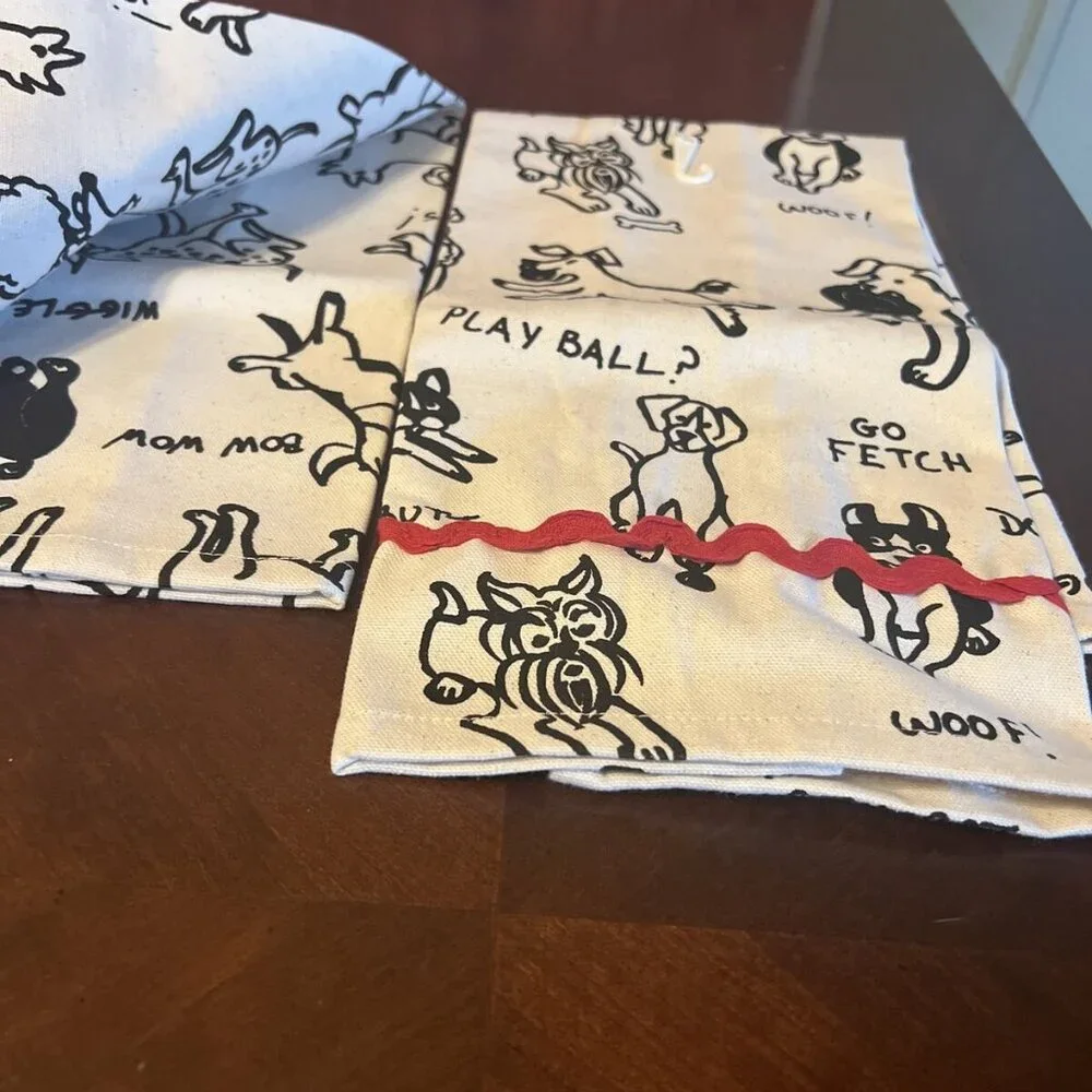 C & F Home  Dog Person Rick Rack 100% Cotton Kitchen Towel 27 x 18